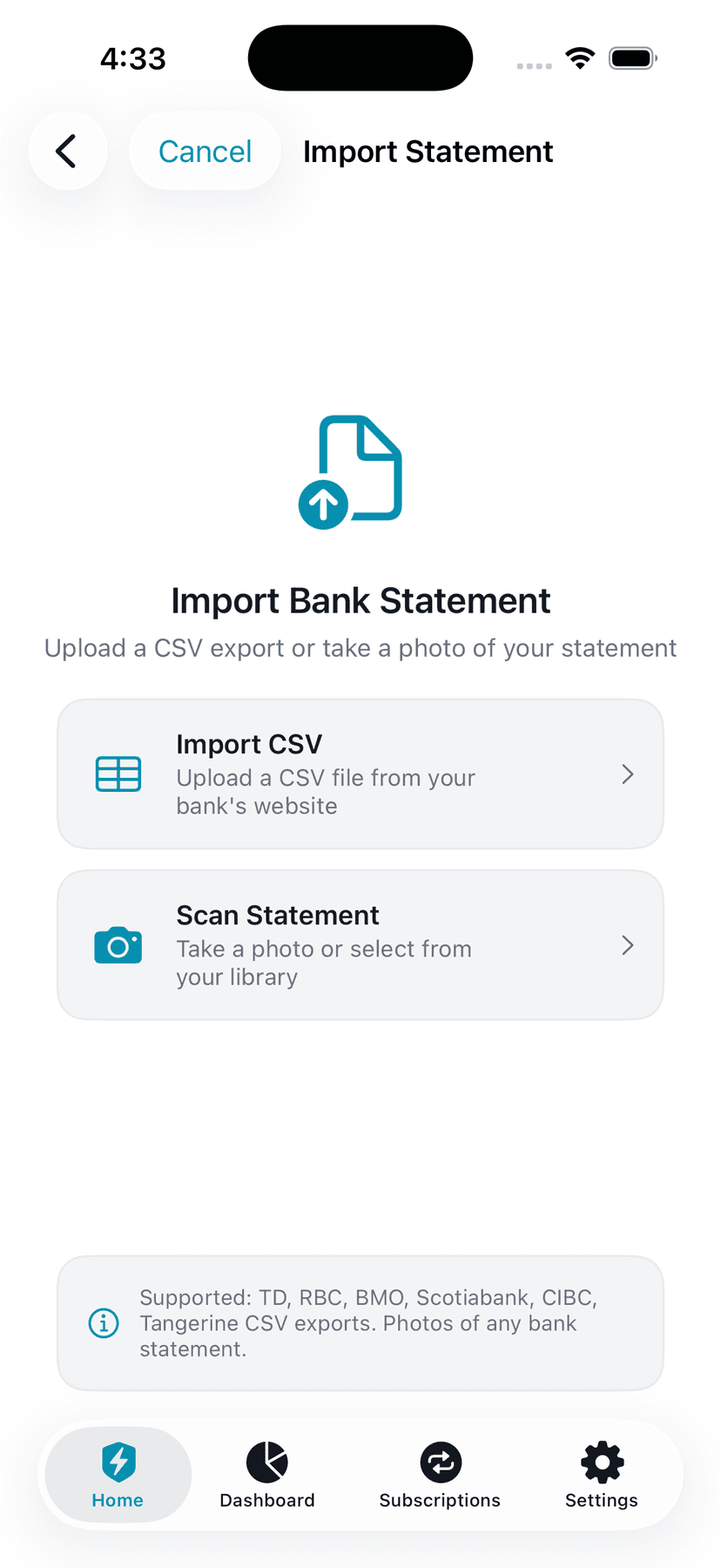 CSV Import