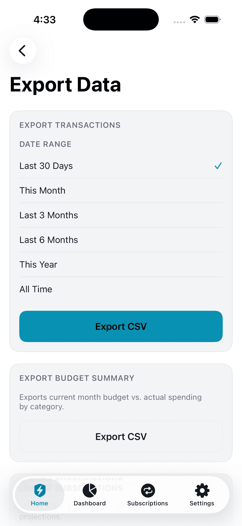 Export Your Data as CSV