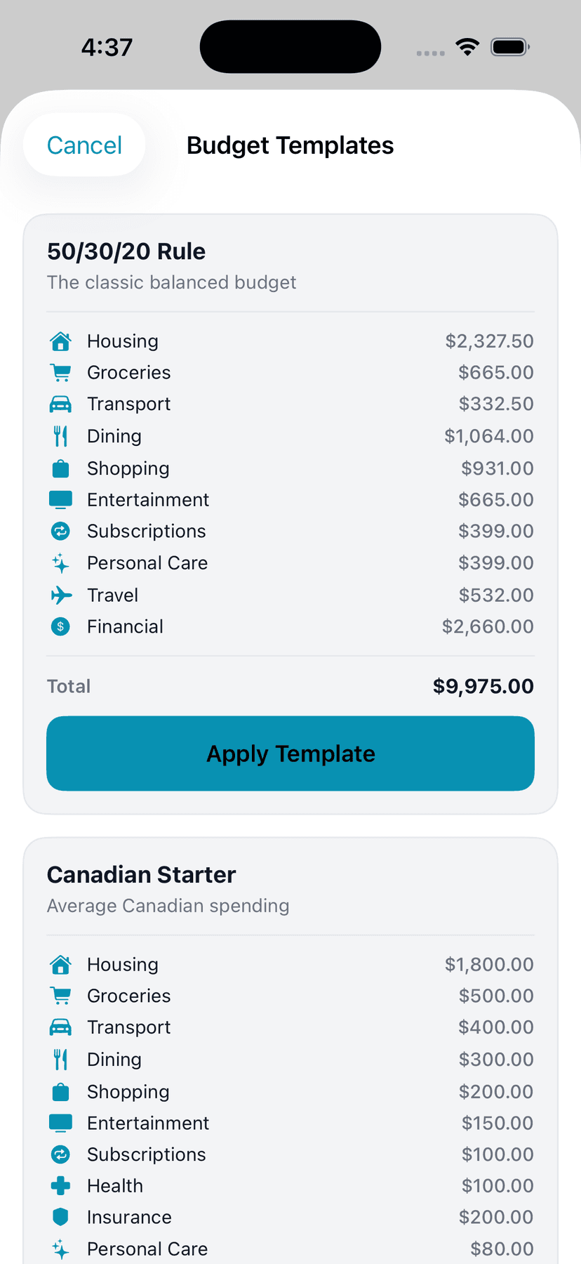 Quick Setup with Templates